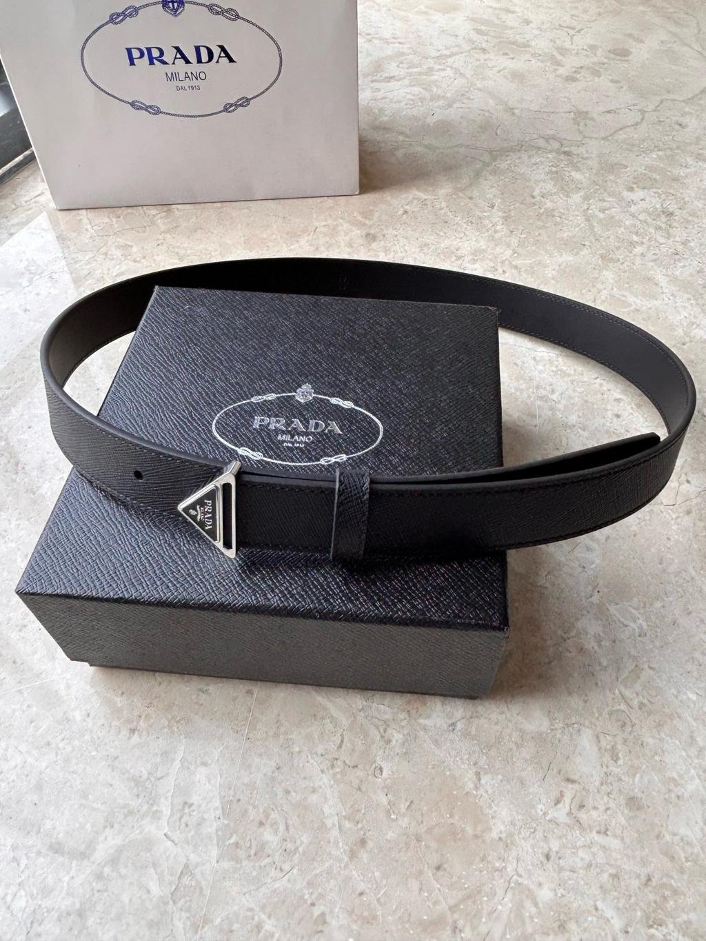 Prada Saffiano Leather Belt