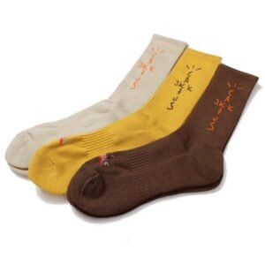 Cactus Jack Travis Scott Socks – Brown and White