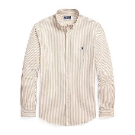 Ralph Lauren Beige - White Striped Casual Shirt